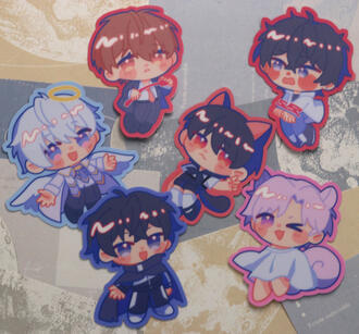 Virtual Strangers diecut stickers